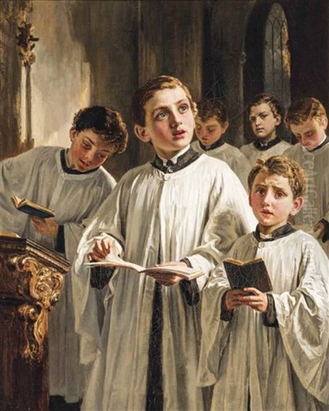 The Choir Boys Oil Painting by Sophie Anderson