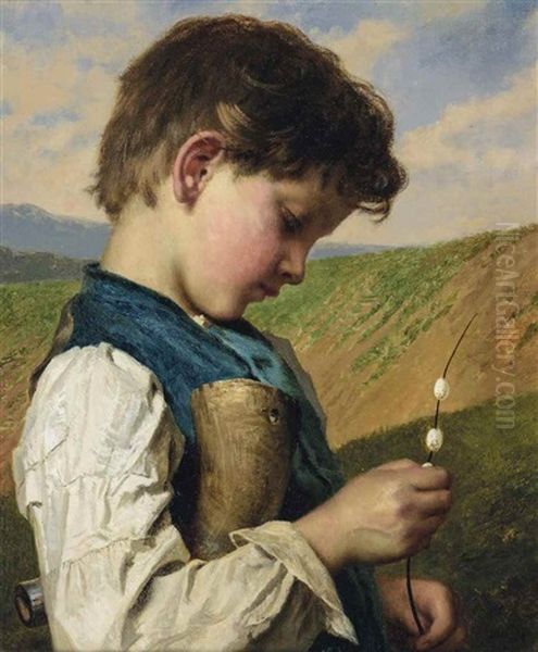 Little Boy Blue, Come Blow Your Own Horn Oil Painting by Sophie Anderson