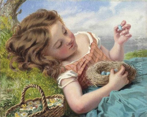 The Thrush's Nest Oil Painting by Sophie Anderson