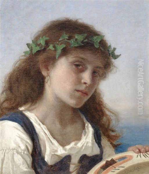 The Tambourine Player Oil Painting by Sophie Anderson