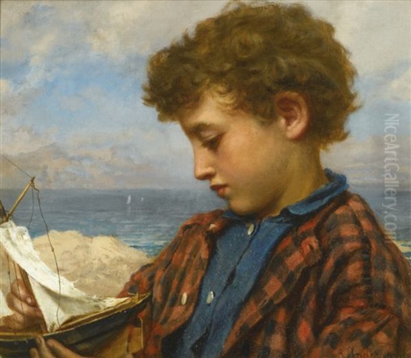 The Young Yachtsman Oil Painting by Sophie Anderson