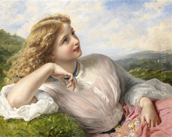 The Song Of The Lark Oil Painting by Sophie Anderson