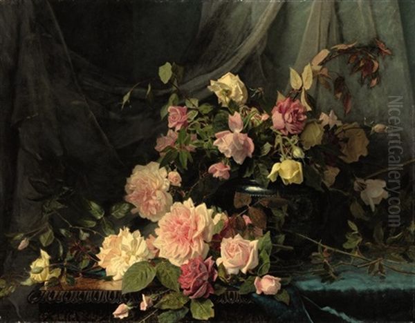 Wild Roses Oil Painting by Sophie Anderson