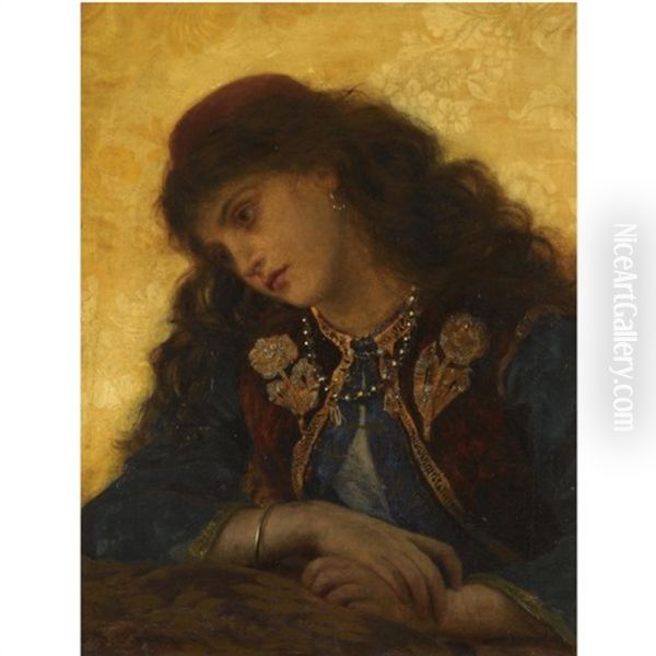 A Greek Girl Oil Painting by Sophie Anderson