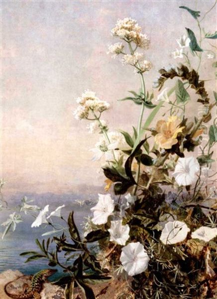 Still Life Of Flowers, Capri (pair) Oil Painting by Sophie Anderson