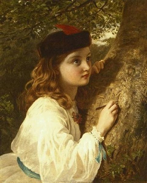 The Initials Oil Painting by Sophie Anderson