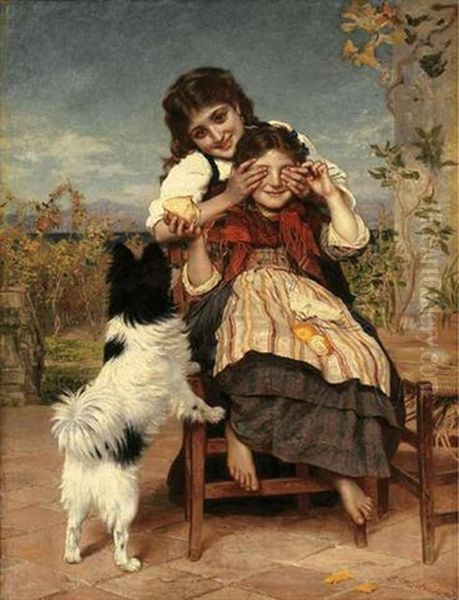 Guess Again Oil Painting by Sophie Anderson