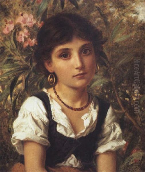 Far-away Thoughts Oil Painting by Sophie Anderson