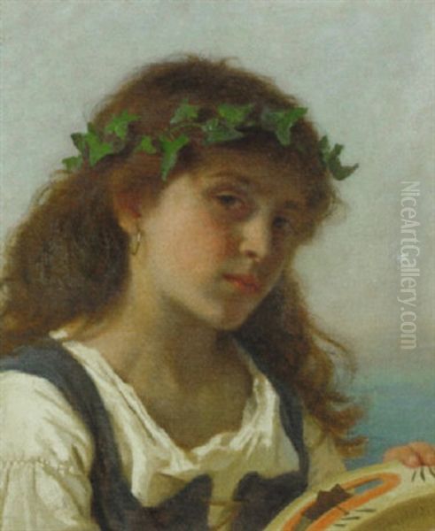 The Tambourine Girl Oil Painting by Sophie Anderson