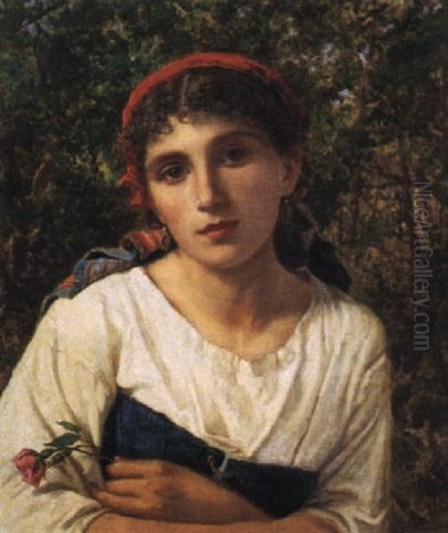 Rosa Oil Painting by Sophie Anderson