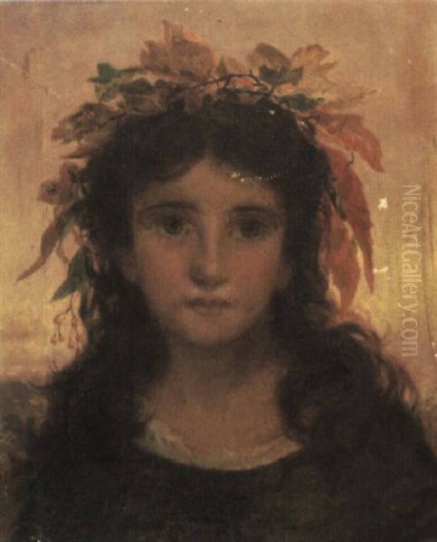 Autumn Oil Painting by Sophie Anderson