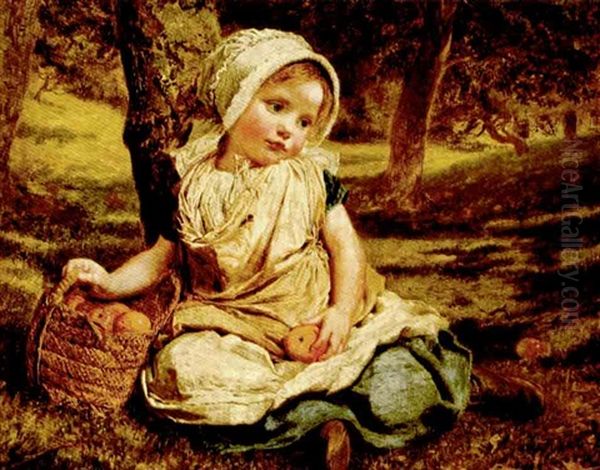 Windfalls Oil Painting by Sophie Anderson