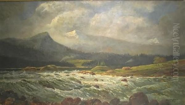 Western Landscape Of Colorado River Oil Painting by W. Livingston Anderson