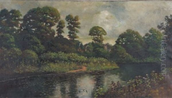 Mapledurhan-thames, England Oil Painting by William (Will.) Anderson