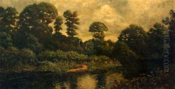 Mapledurhan-thames, England Oil Painting by William (Will.) Anderson