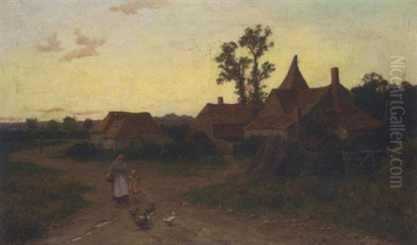 A Kentish Farm Oil Painting by William (Will.) Anderson