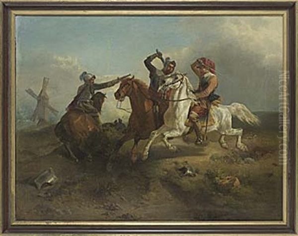 Gustav Ii Adolf Vid Slaget Vid Lutzen Oil Painting by Oskar Leonard Andersson