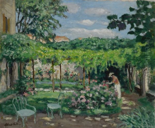 Le Jardin Au Printemps Oil Painting by Albert Andre