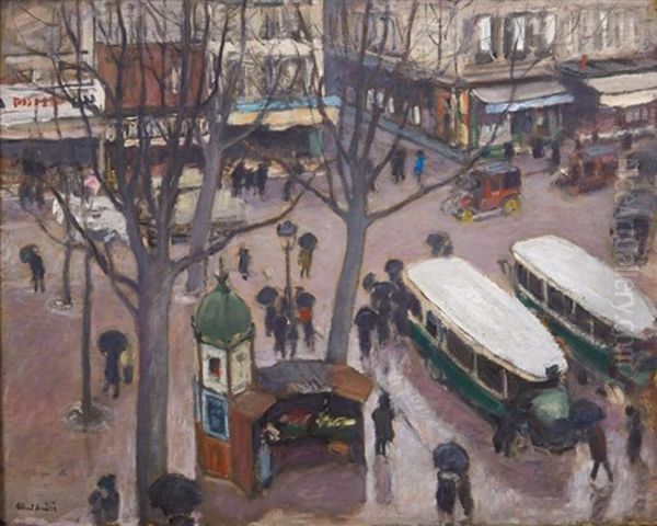 Les Autobus Oil Painting by Albert Andre