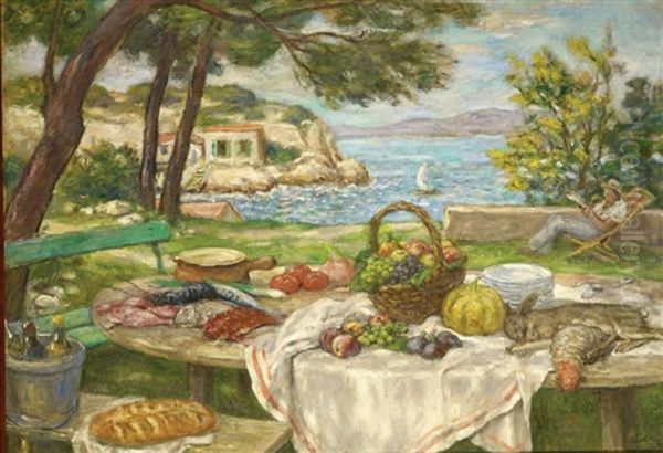 Nature Morte Dans Une Calanque Oil Painting by Albert Andre