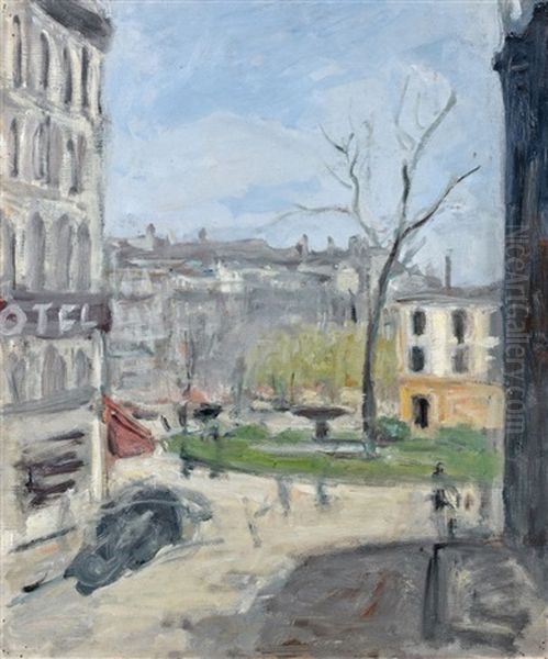 La Place Pigalle Oil Painting by Albert Andre