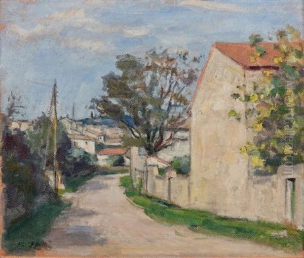 Le Grand Chemin A Loudun Oil Painting by Albert Andre