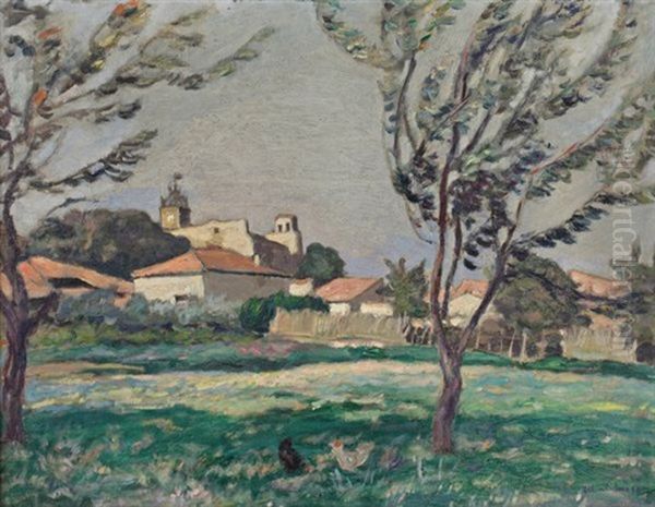 L'eglise De Landun Oil Painting by Albert Andre