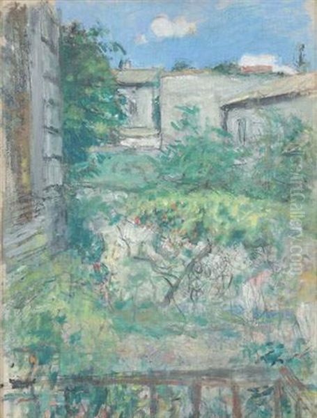 Maison A Laudun, Le Jardin D'albert Andre Oil Painting by Albert Andre