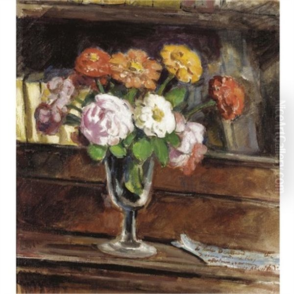 Nature Morte Aux Fleurs Oil Painting by Albert Andre