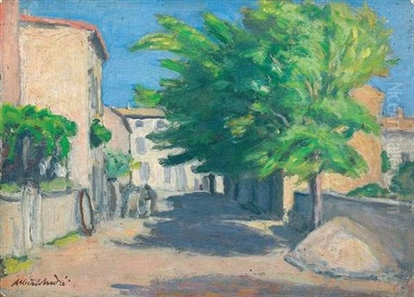 Village Du Midi Oil Painting by Albert Andre