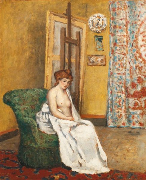 Le Repos Du Modele Oil Painting by Albert Andre