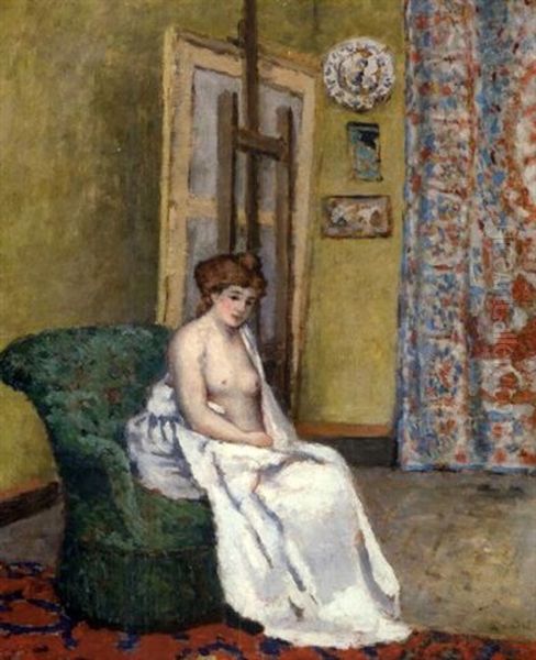 Le Repos Du Modele Oil Painting by Albert Andre