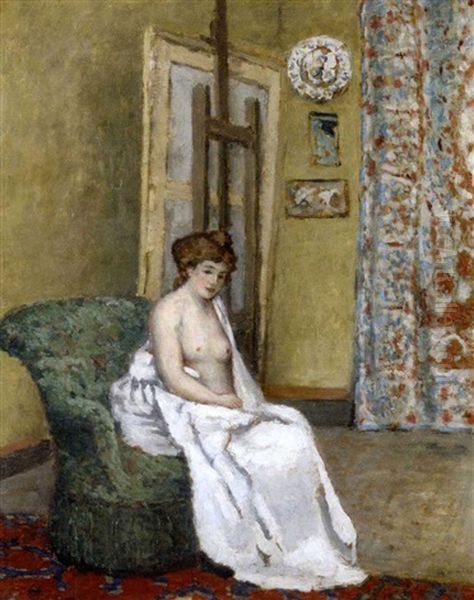 Le Repos Du Modele Oil Painting by Albert Andre