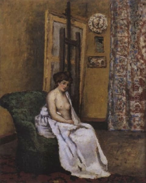 Le Repos Du Modele Oil Painting by Albert Andre