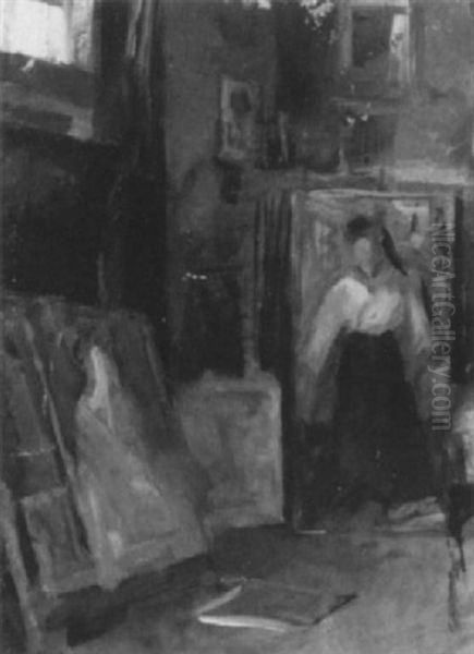 Im Atelier Oil Painting by Albert Andre