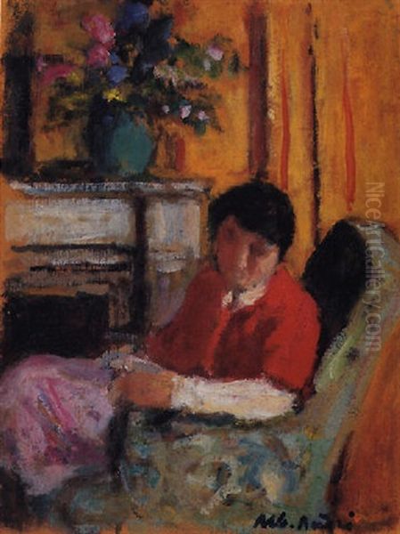 Femme Dans Un Fauteuil Oil Painting by Albert Andre