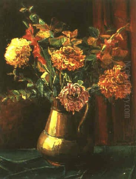 Nature Morte Au Pichet De Fleurs Oil Painting by Albert Andre