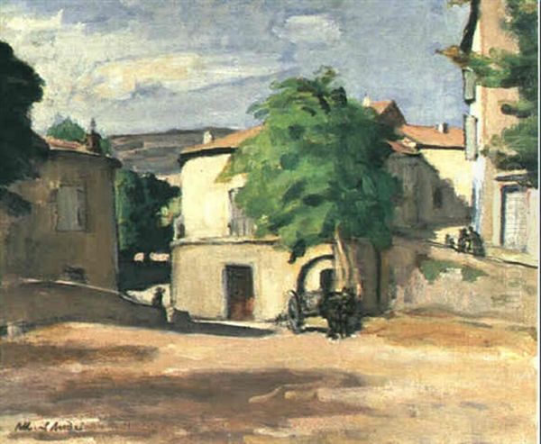 Une Vue De Laudun Oil Painting by Albert Andre