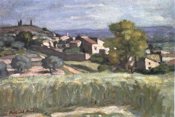 Environs De Laudun Oil Painting by Albert Andre