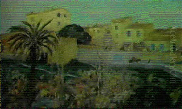 Vieilles Maisons A Cagnes Oil Painting by Albert Andre