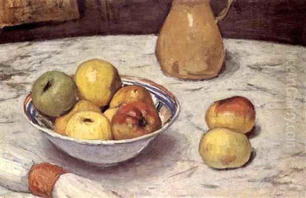 Pommes Dans Une Coupe Oil Painting by Albert Andre