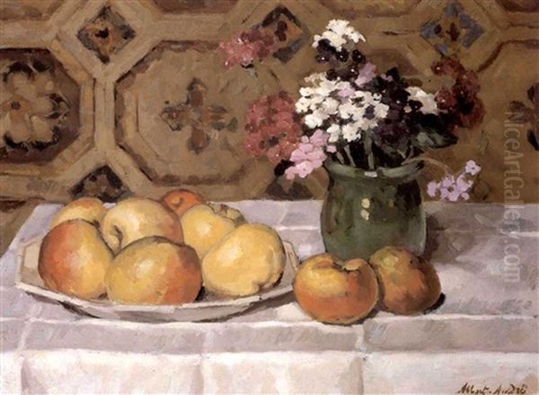 Pommes Et Verveines Oil Painting by Albert Andre