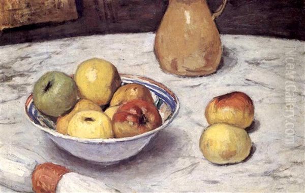 Pommes Dan Une Coupe Oil Painting by Albert Andre