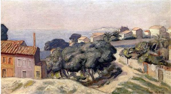 La Mer, Vue D'endoume Oil Painting by Albert Andre