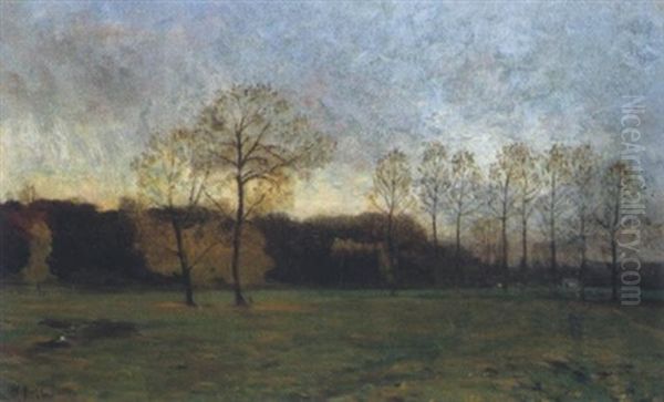 Herbstliche Weidelandschaft Oil Painting by Charles Hippolyte Andre