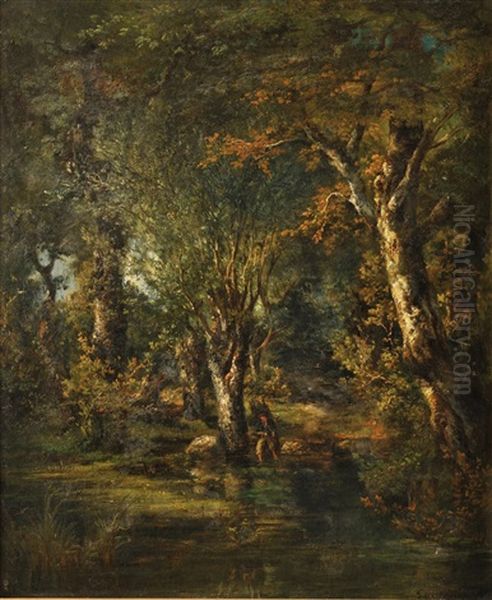 Repos En Foret Oil Painting by Jules Andre