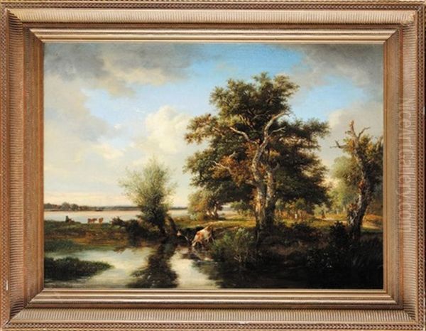 L'abreuvoir Oil Painting by Jules Andre