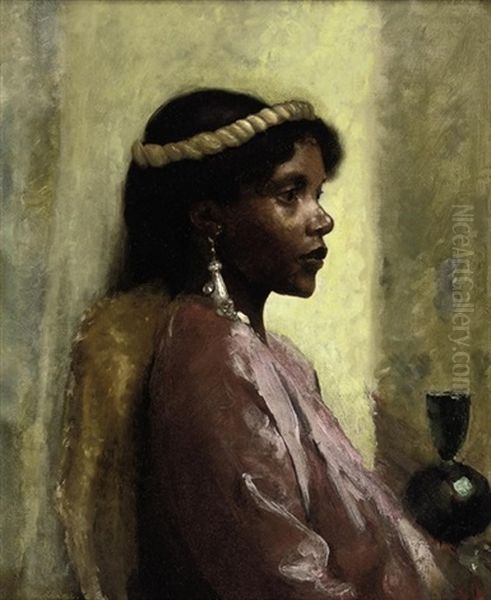 Nubian Beauty Oil Painting by Tobias Andreae