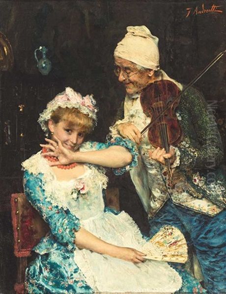 Musikalisches Vergnugen Oil Painting by Federico Andreotti