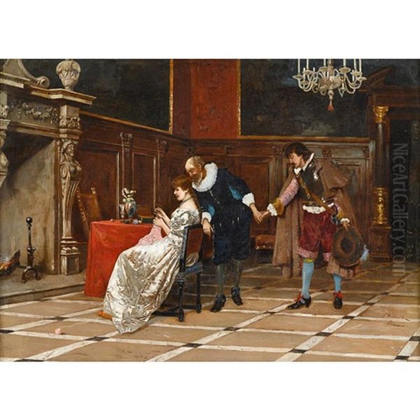 The Suitor Oil Painting by Federico Andreotti